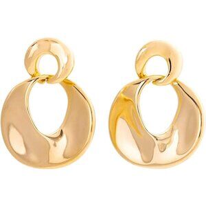 ⚡Gold Statement Drop Earrings for Women Chunky Retro Hoop Dangle Fashion Jewelry